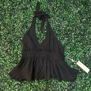 NWT Ocean Drive Black Halter Tank Top Small